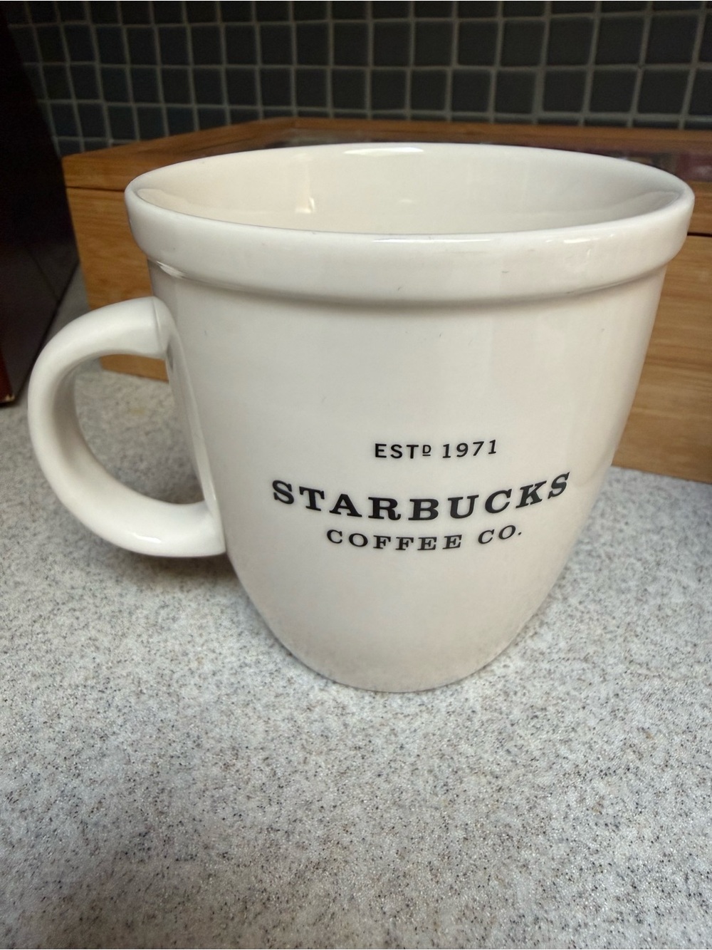 Starbucks White Ceramic Coffee Mug - Classic Logo